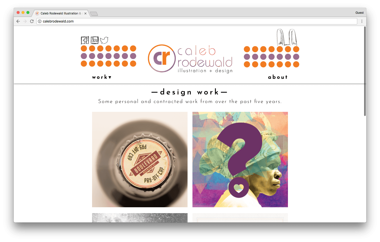 Caleb Rodewald portfolio Screenshot