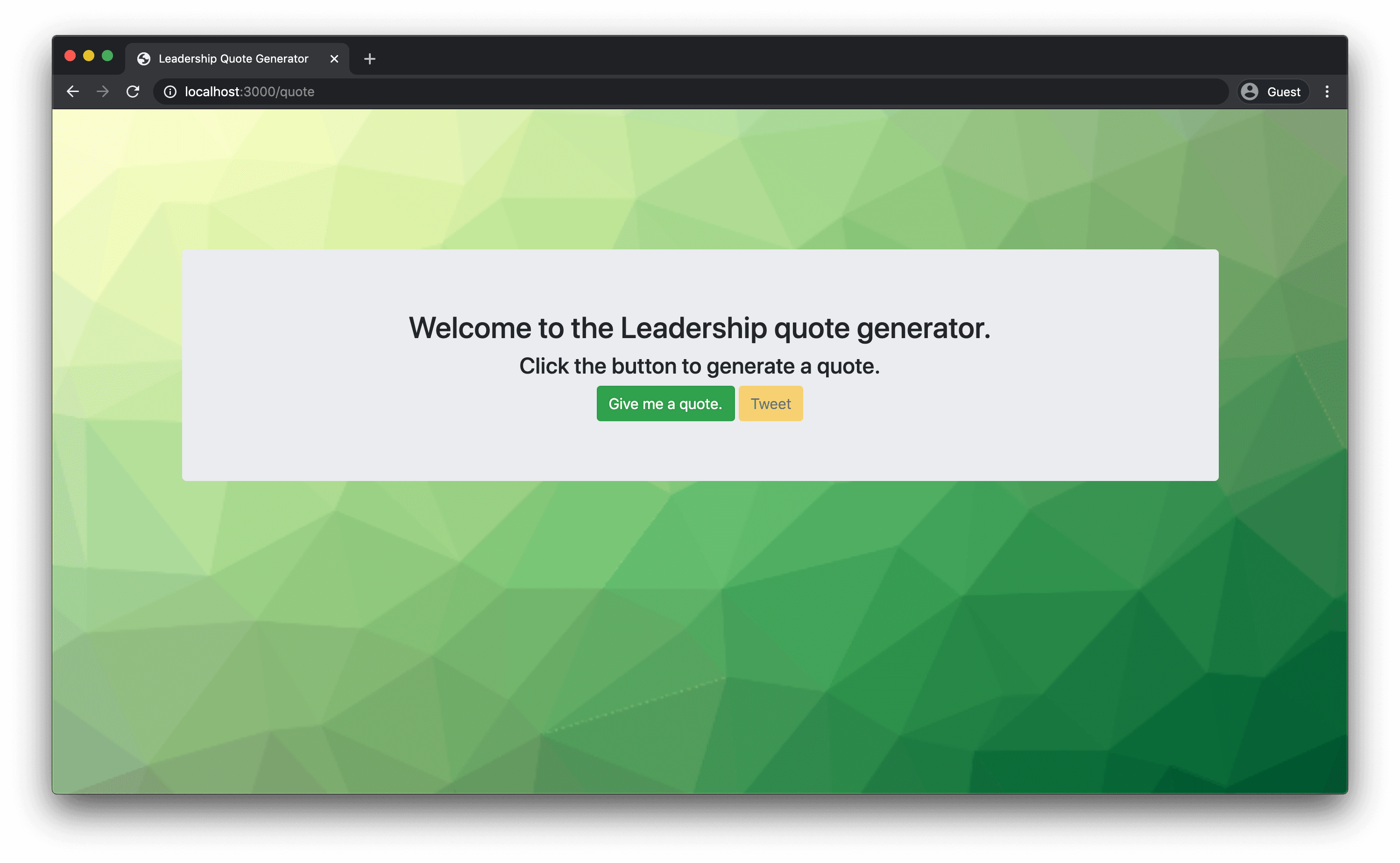 Leadership Quote Generator Screenshot
