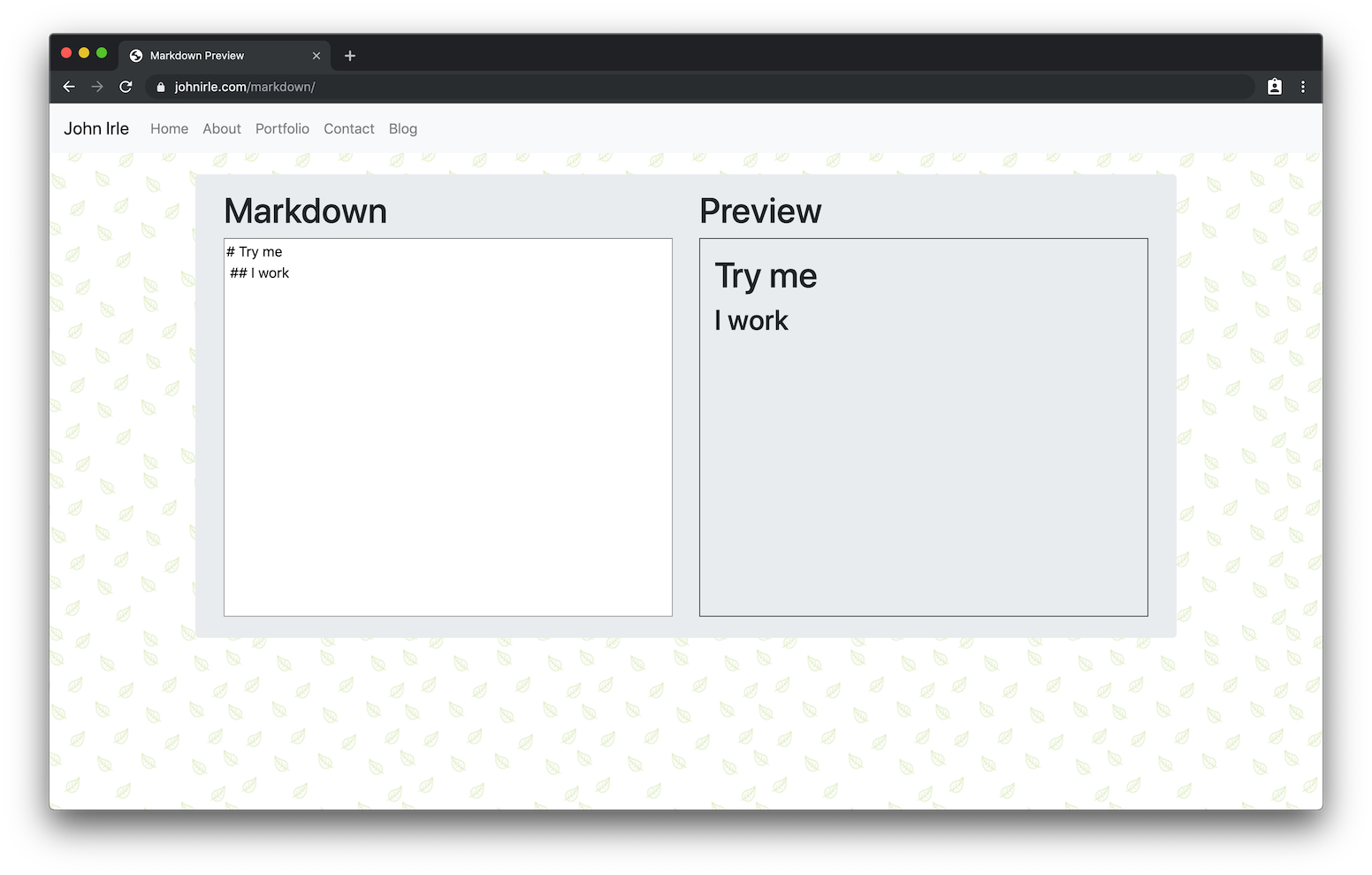 Markdown Previewer